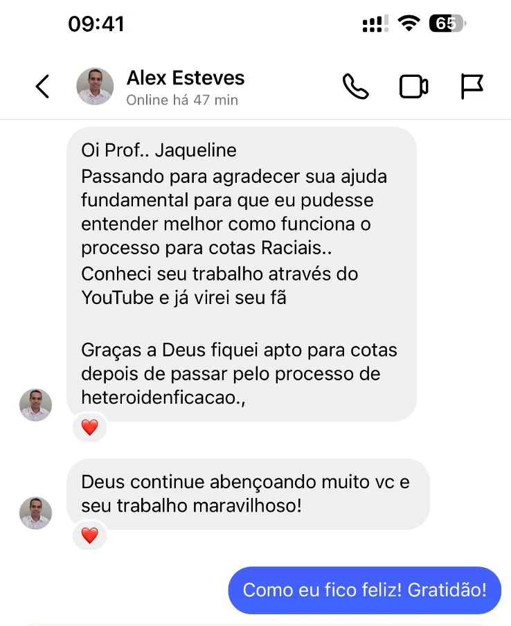 Depoimento de candidato com recurso de heteroidentificação deferido